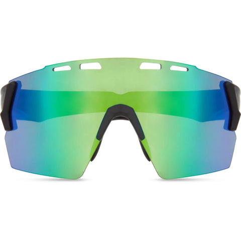 Madison Stealth Eyewear - Matt Black Frame with Green Mirror Lens