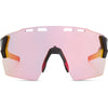 Madison Stealth Eyewear - Gloss Black Frame with Pink Rose Mirror, Amber & Clear Lenses (3 Lens Pack)