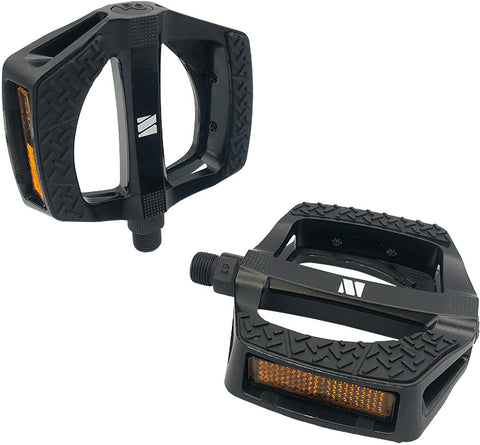 M-part - Flat Grip Pedals, Alloy body, Kraton top 9/16 inch thread
