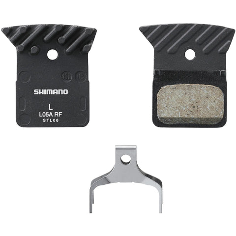 Shimano Spares L05A-RF Disc Brake Pads and Spring, Alloy-Backed with Cooling Fins, Resin