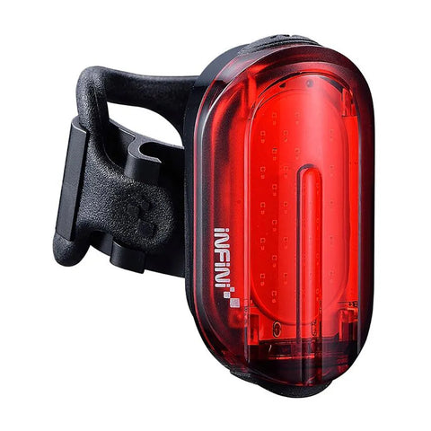 Infini -  Olley super bright micro USB rear light with QR bracket black with red lens