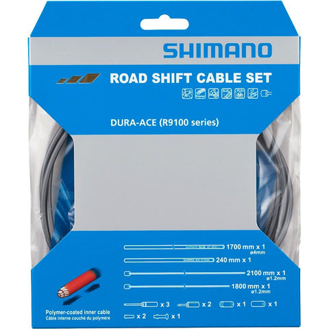 Shimano RS900 Road gear cable set, Polymer coated inners, black