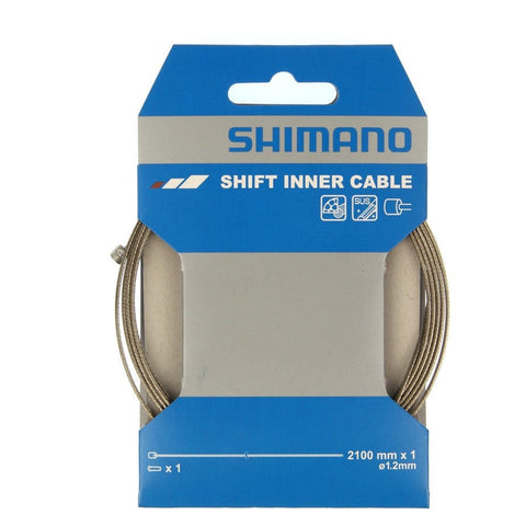 Shimano Road / MTB stainless steel gear inner wire, 1.2 x 2100, single